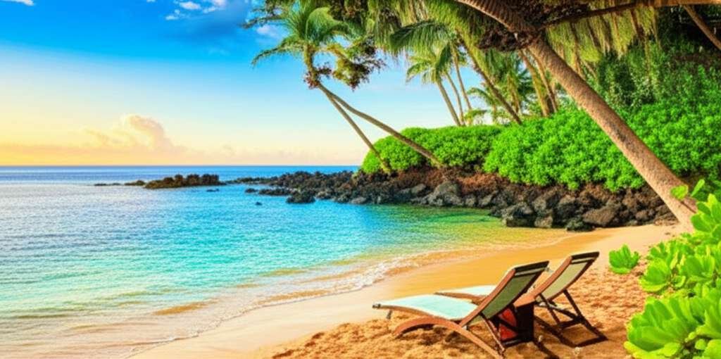 Generate a high-quality, relevant image prompt for an article about: 6 Romantic Places in Hawaii: Un