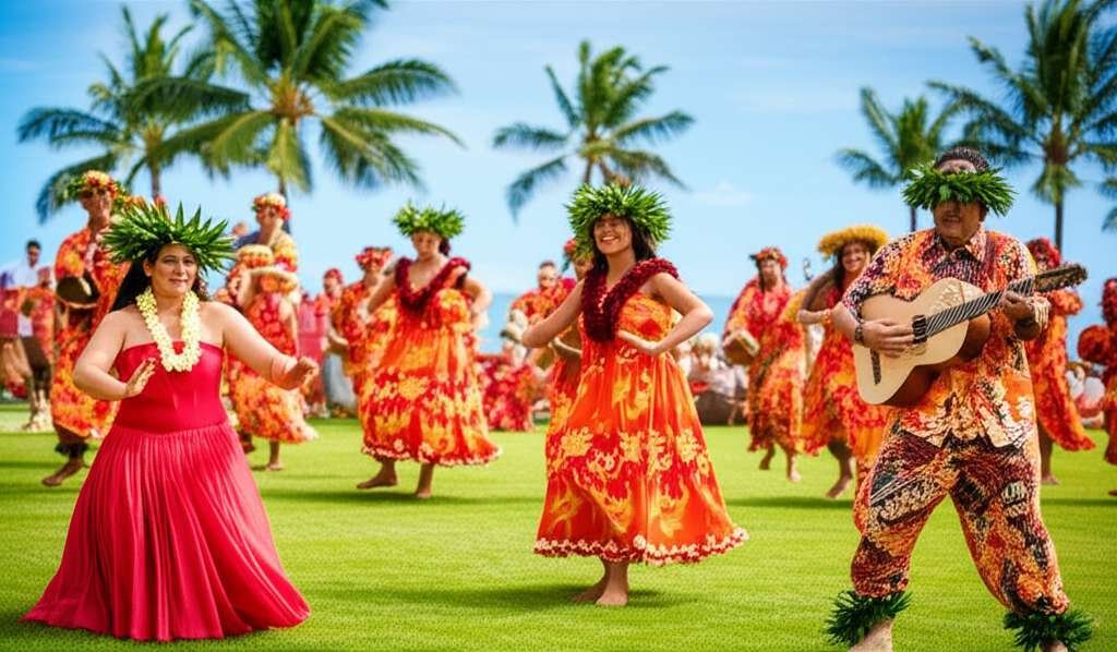 Generate a high-quality, relevant image prompt for an article about: 7 Festivals In Hawaii: Amazing