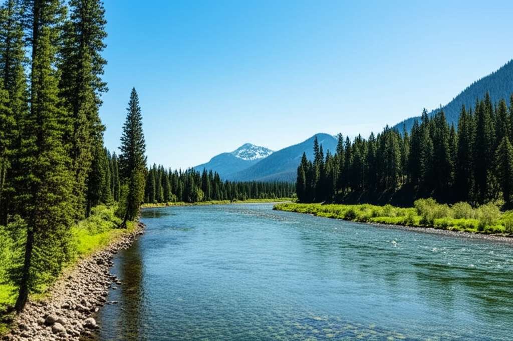 Generate a high-quality, relevant image prompt for an article about: 10 Rivers in Idaho: Stunning Na