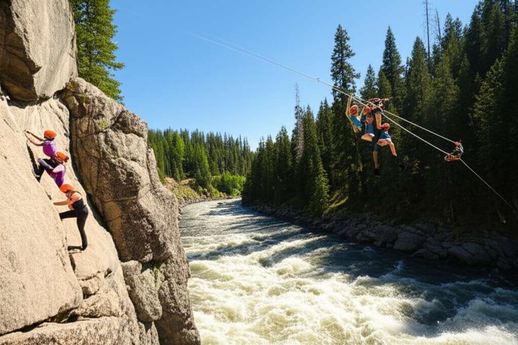 Generate a high-quality, relevant image prompt for an article about: 12 Adventure Activities In Idah