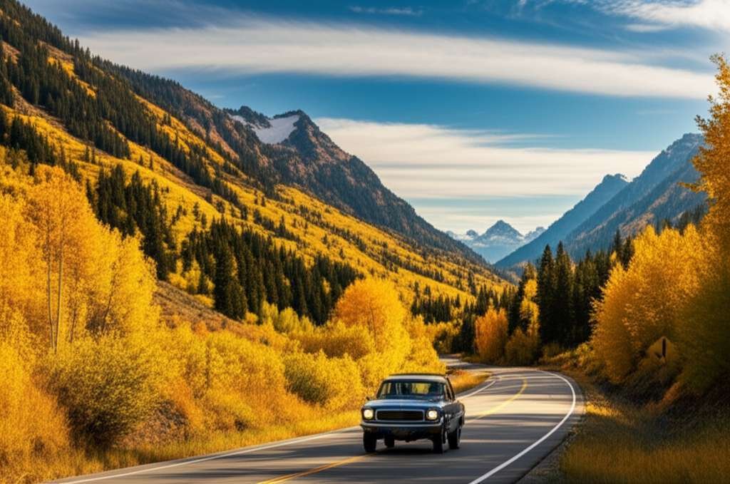 Generate a high-quality, relevant image prompt for an article about: 10 Road Trips in Idaho: Epic Ad