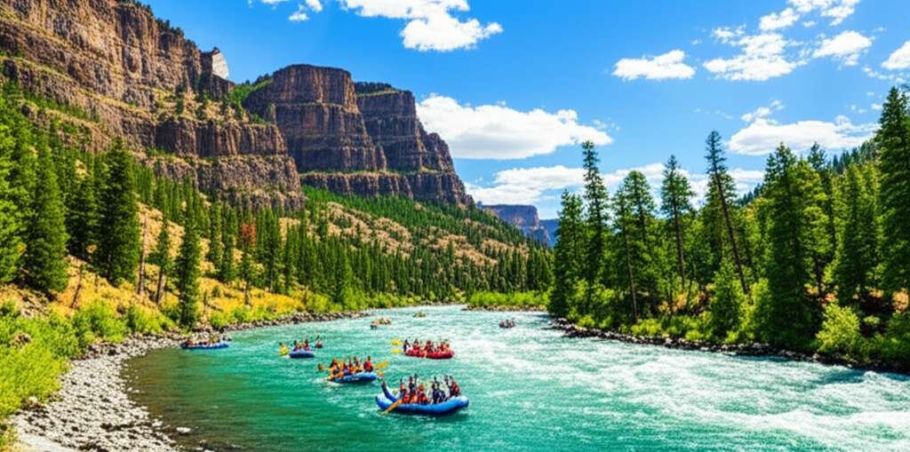 Generate a high-quality, relevant image prompt for an article about: 12 Adventure Activities In Idah