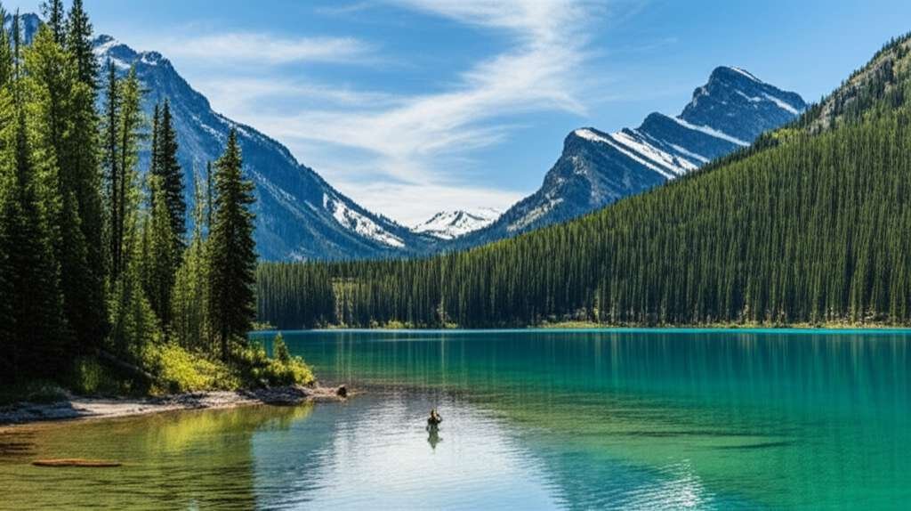 Generate a high-quality, relevant image prompt for an article about: 7 Fishing Spots Idaho: Amazing