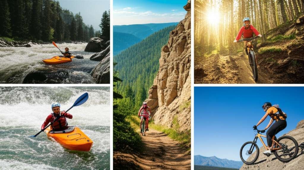 Generate a high-quality, relevant image prompt for an article about: 12 Adventure Activities in Idah