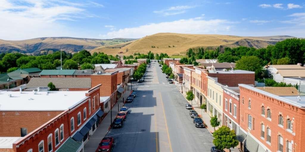 Generate a high-quality, relevant image prompt for an article about: 10 Historic Towns In Idaho: Ama