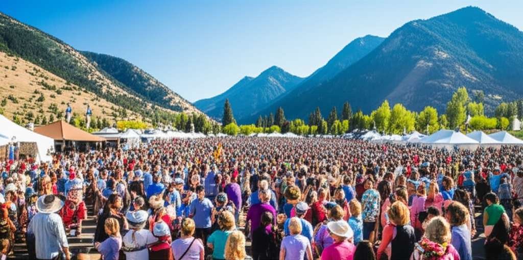 Generate a high-quality, relevant image prompt for an article about: 7 Festivals in Stunning Idaho: