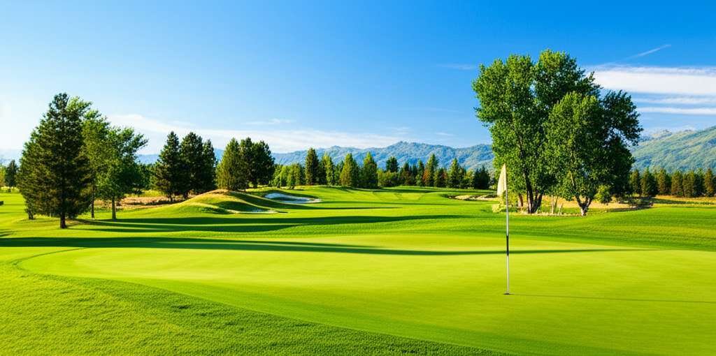 Generate a high-quality, relevant image prompt for an article about: 6 Golf Courses In Idaho: Amazin