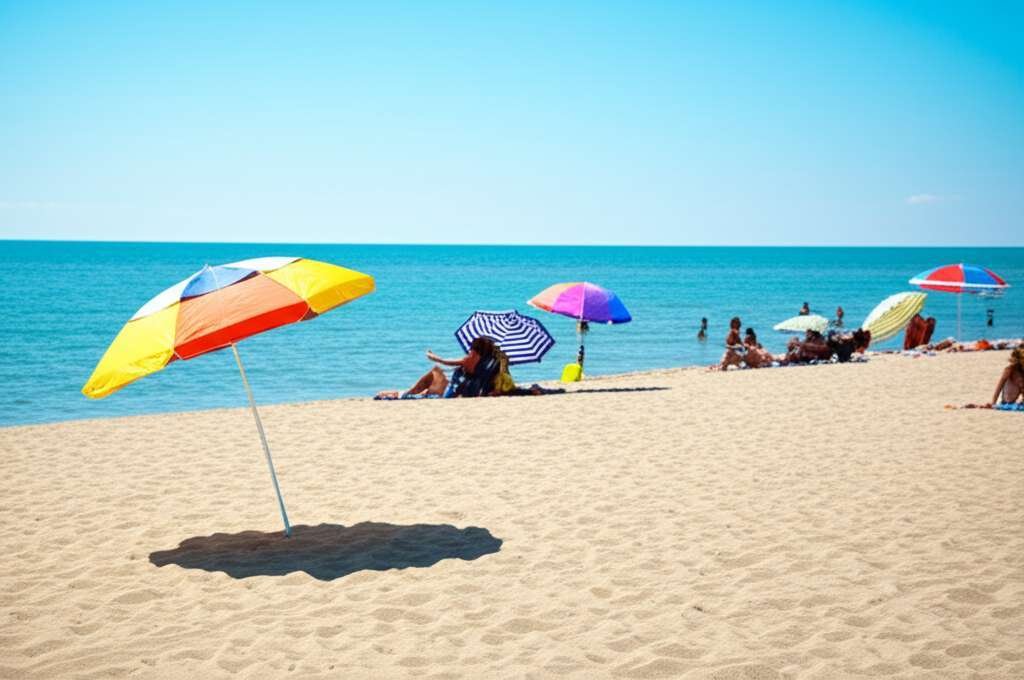 Generate a high-quality, relevant image prompt for an article about: 10 Beaches In Illinois: Your Ul