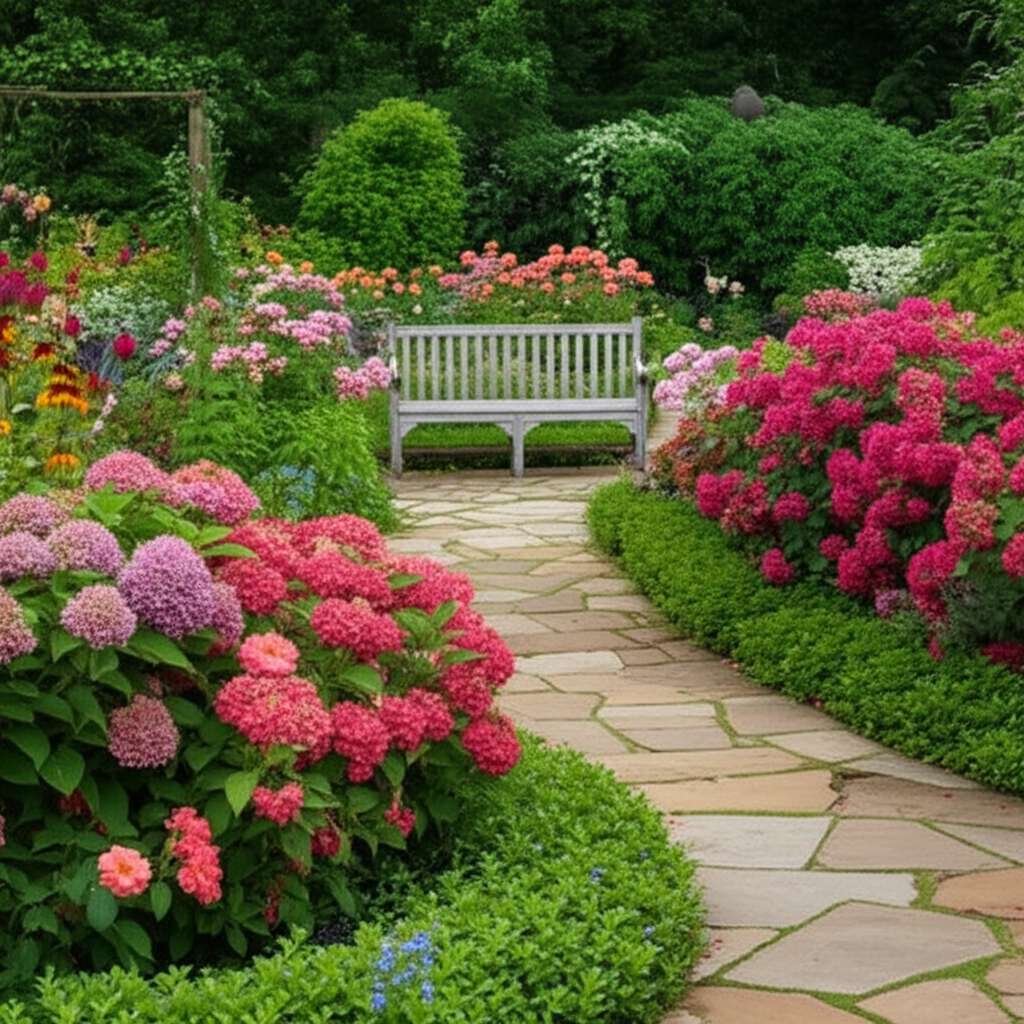 Generate a high-quality, relevant image prompt for an article about: 8 Stunning Illinois Gardens: Mu