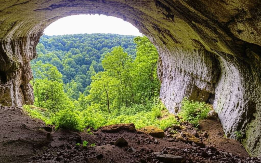 Generate a high-quality, relevant image prompt for an article about: 5 Caves in Illinois: Dazzling D