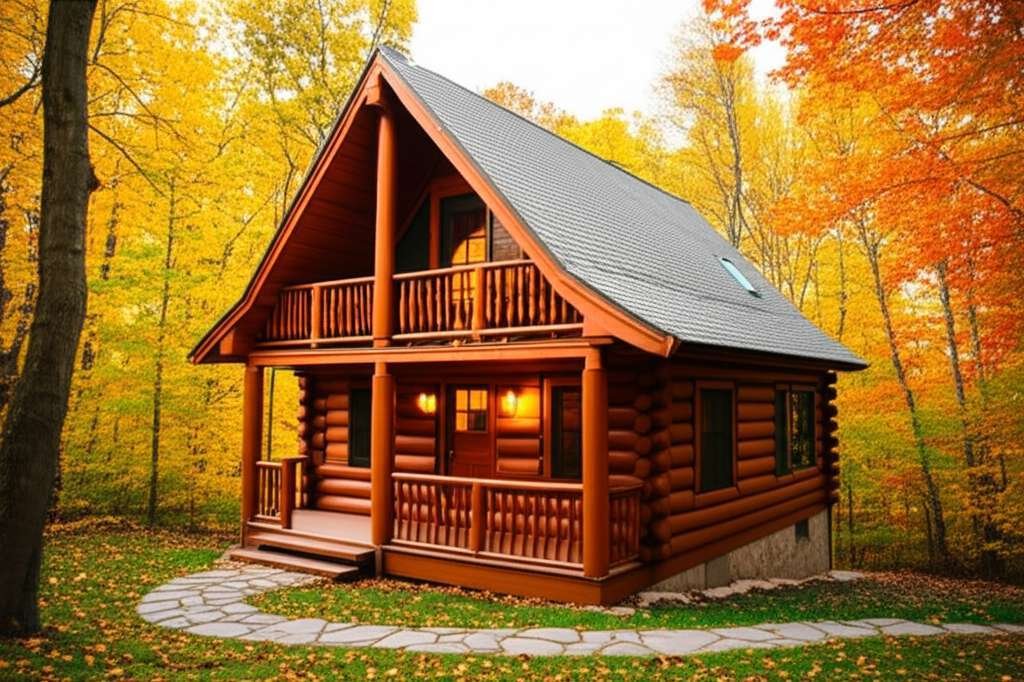 Generate a high-quality, relevant image prompt for an article about: 6 Dazzling Romantic Cabins In I