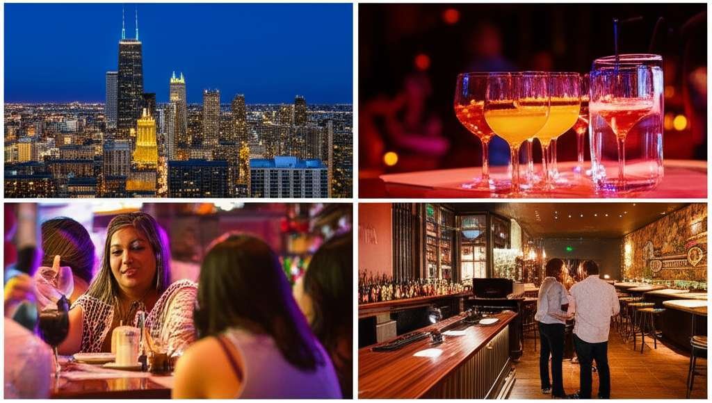 Generate a high-quality, relevant image prompt for an article about: 7 Nightlife Spots In Illinois: