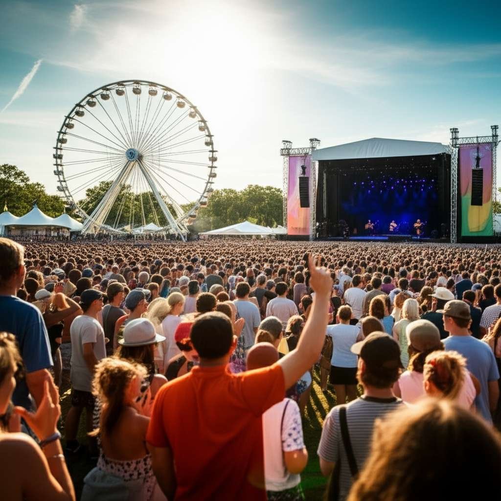 Generate a high-quality, relevant image prompt for an article about: 9 Music Festivals In Illinois: