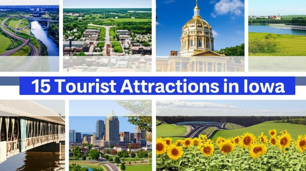 Generate a high-quality, relevant image prompt for an article about: 15 Tourist Attractions in Iowa: