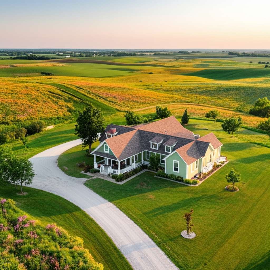 Generate a high-quality, relevant image prompt for an article about: 7 Romantic Places In Iowa: A Dr