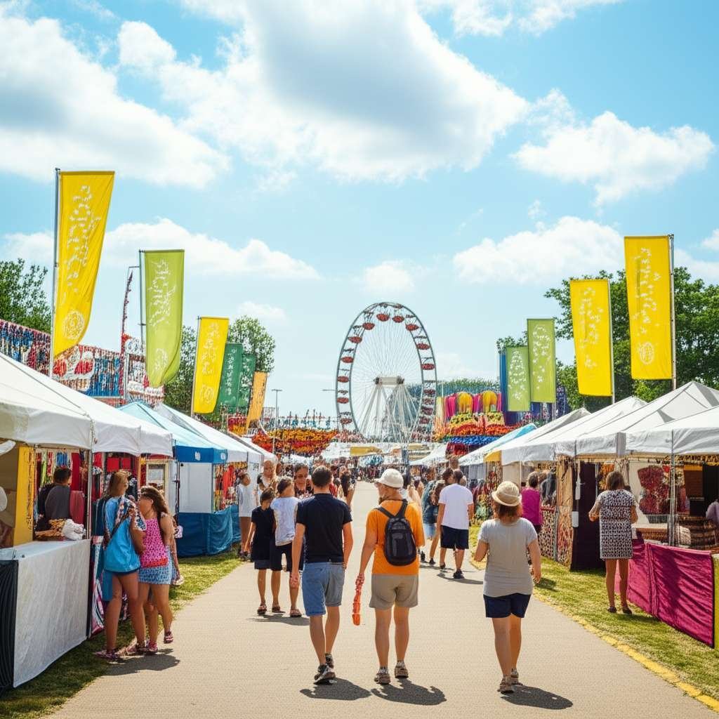 Generate a high-quality, relevant image prompt for an article about: 7 Festivals In Iowa: Amazing Su