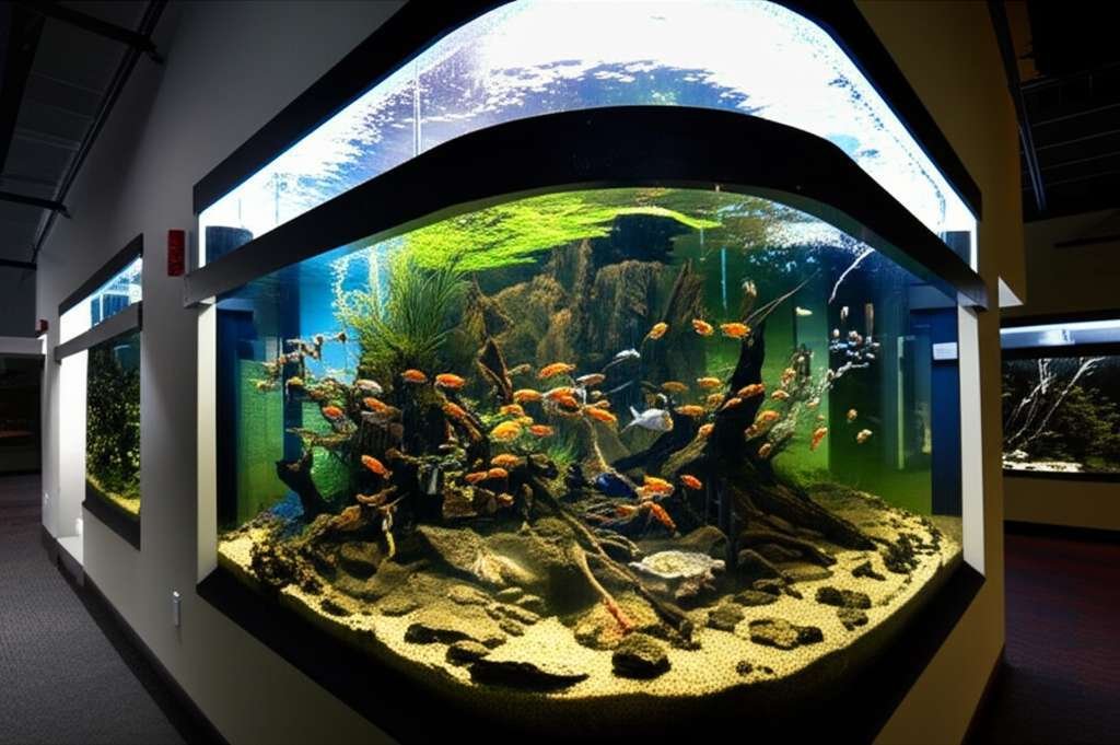 Generate a high-quality, relevant image prompt for an article about: 7 Amazing Aquariums In Iowa You