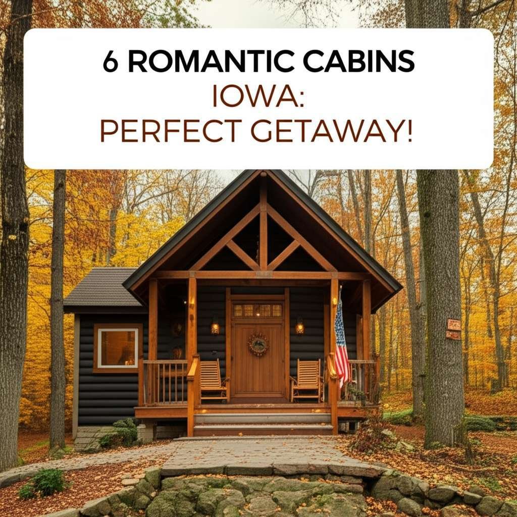Generate a high-quality, relevant image prompt for an article about: 6 Romantic Cabins Iowa: Perfect