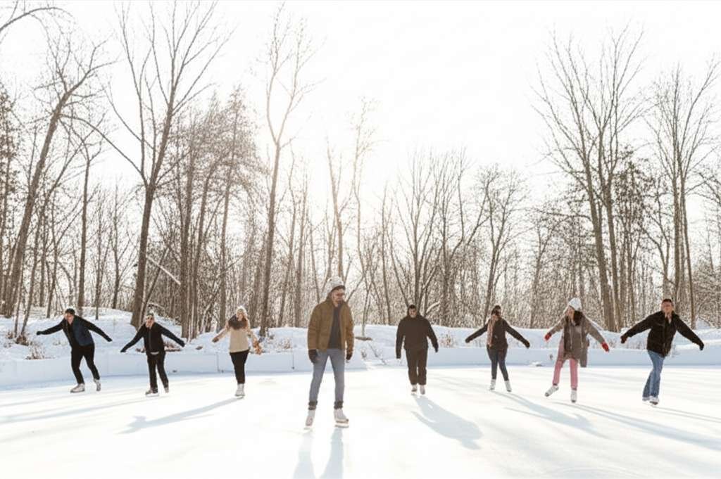 Generate a high-quality, relevant image prompt for an article about: 12 Winter Activities In Iowa: A