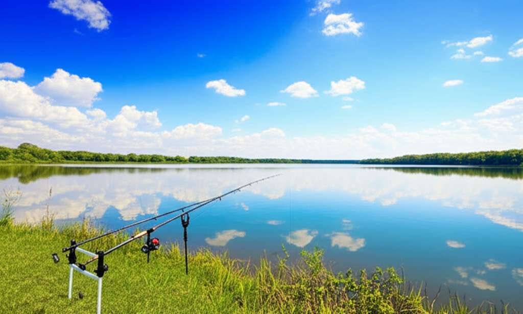 Generate a high-quality, relevant image prompt for an article about: 7 Amazing Fishing Spots In Kans