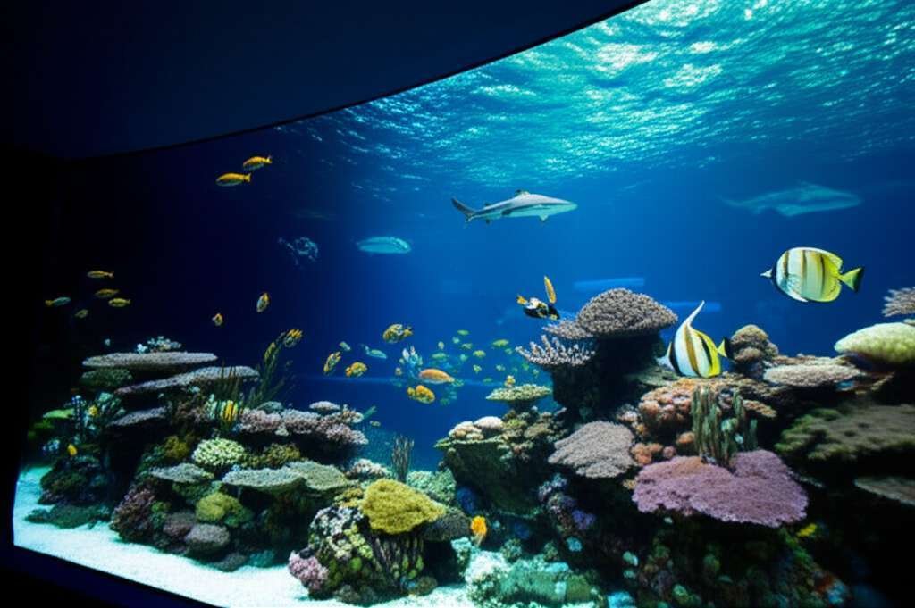 Generate a high-quality, relevant image prompt for an article about: 7 Aquariums In Kansas: Amazing