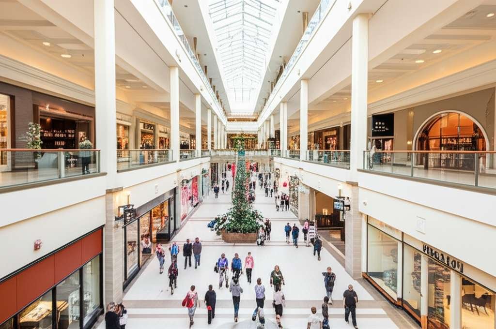 Generate a high-quality, relevant image prompt for an article about: 9 Shopping Malls In Kansas: Ama