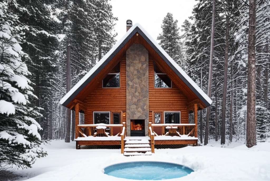 Generate a high-quality, relevant image prompt for an article about: 6 Romantic Cabins in Kansas: Yo