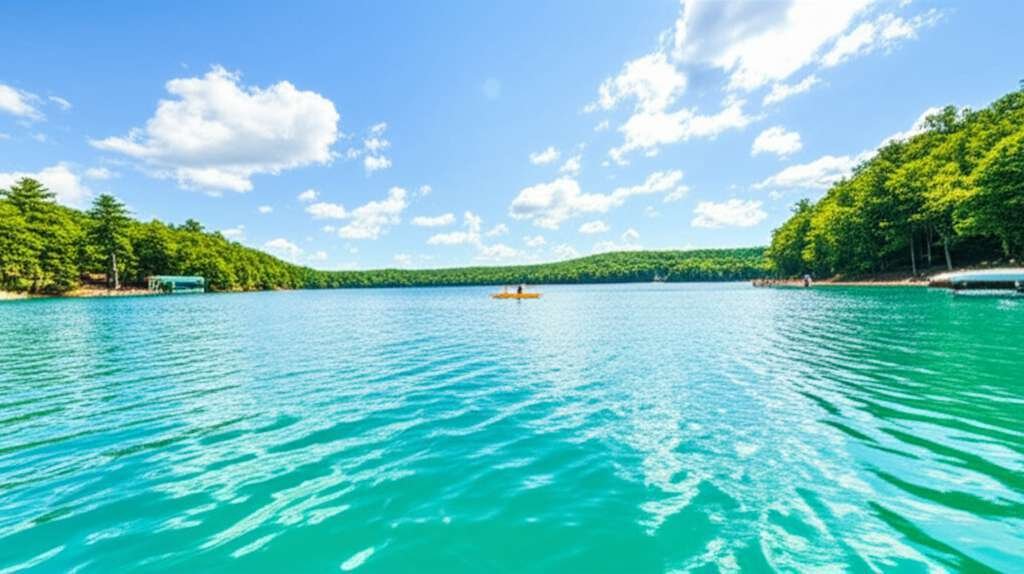 Generate a high-quality, relevant image prompt for an article about: 8 Lakes in Kentucky: Stunning S