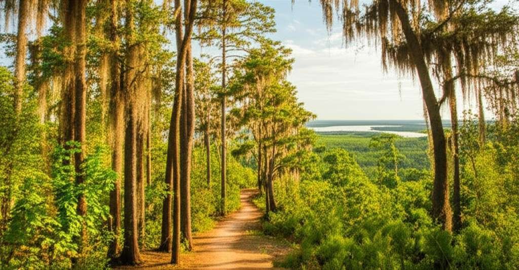 Generate a high-quality, relevant image prompt for an article about: 10 State Parks in Louisiana: Am