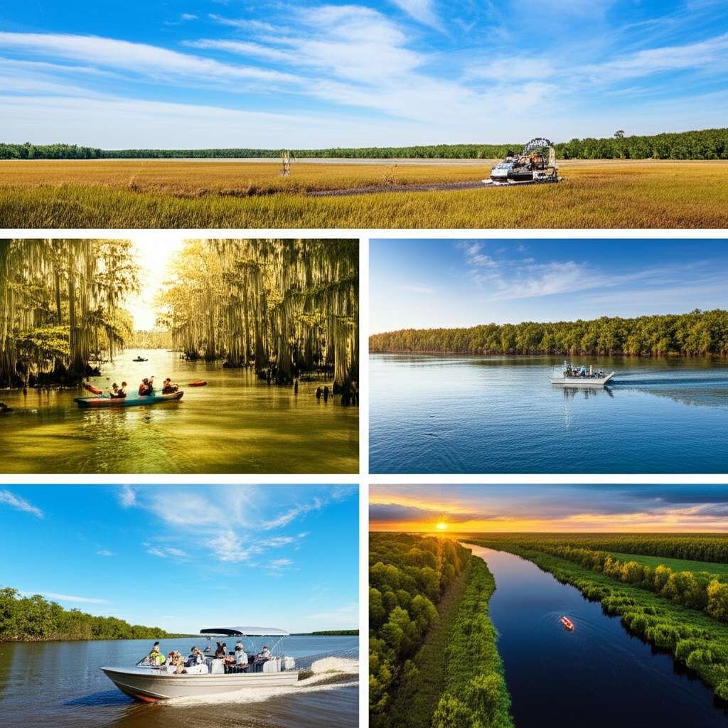 Generate a high-quality, relevant image prompt for an article about: 6 Rivers in Louisiana: Amazing