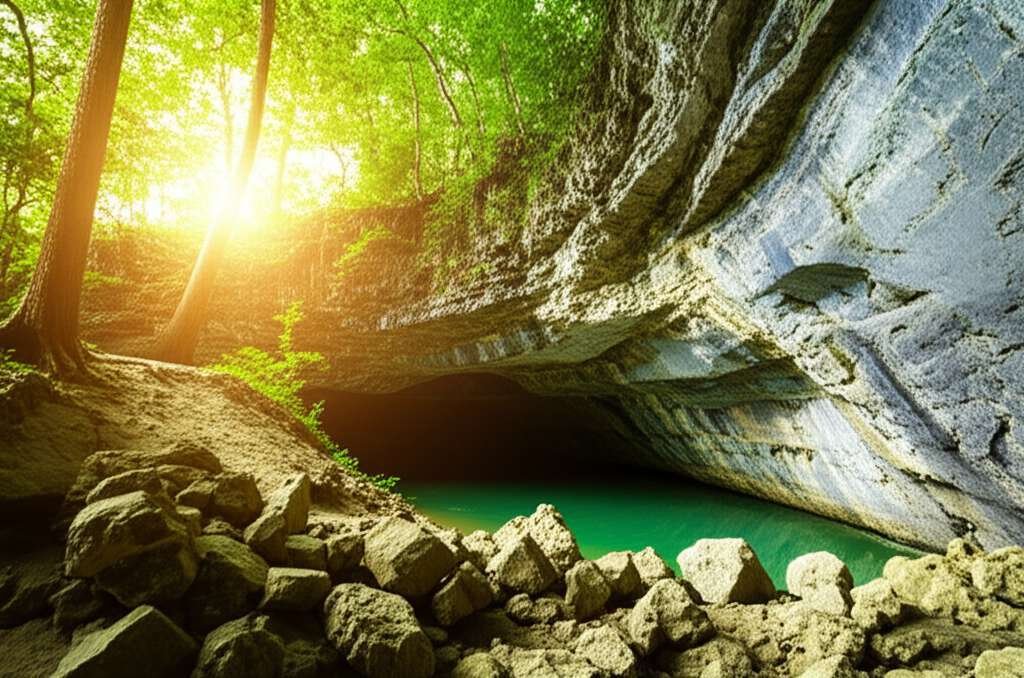 Generate a high-quality, relevant image prompt for an article about: 5 Caves In Louisiana: Amazing H