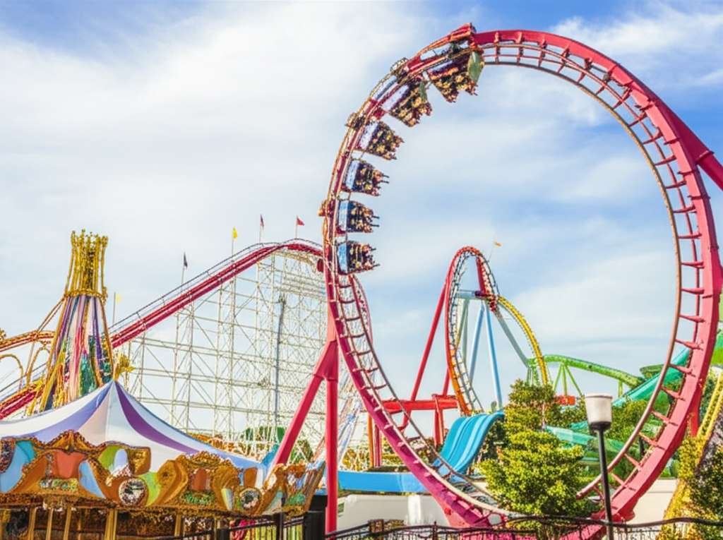 Generate a high-quality, relevant image prompt for an article about: 12 Amusement Parks In Louisiana