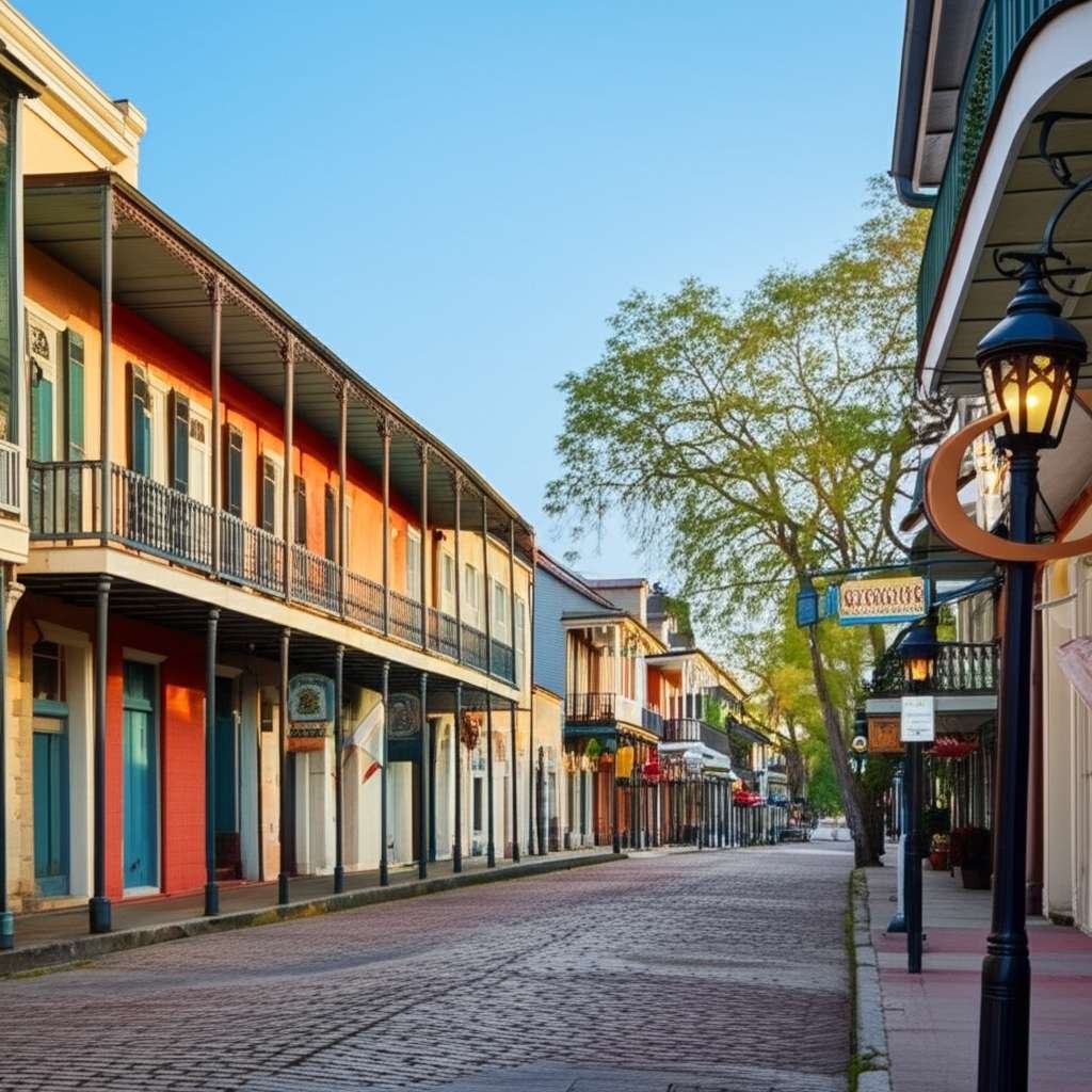 Generate a high-quality, relevant image prompt for an article about: 9 Historic Towns In Louisiana: