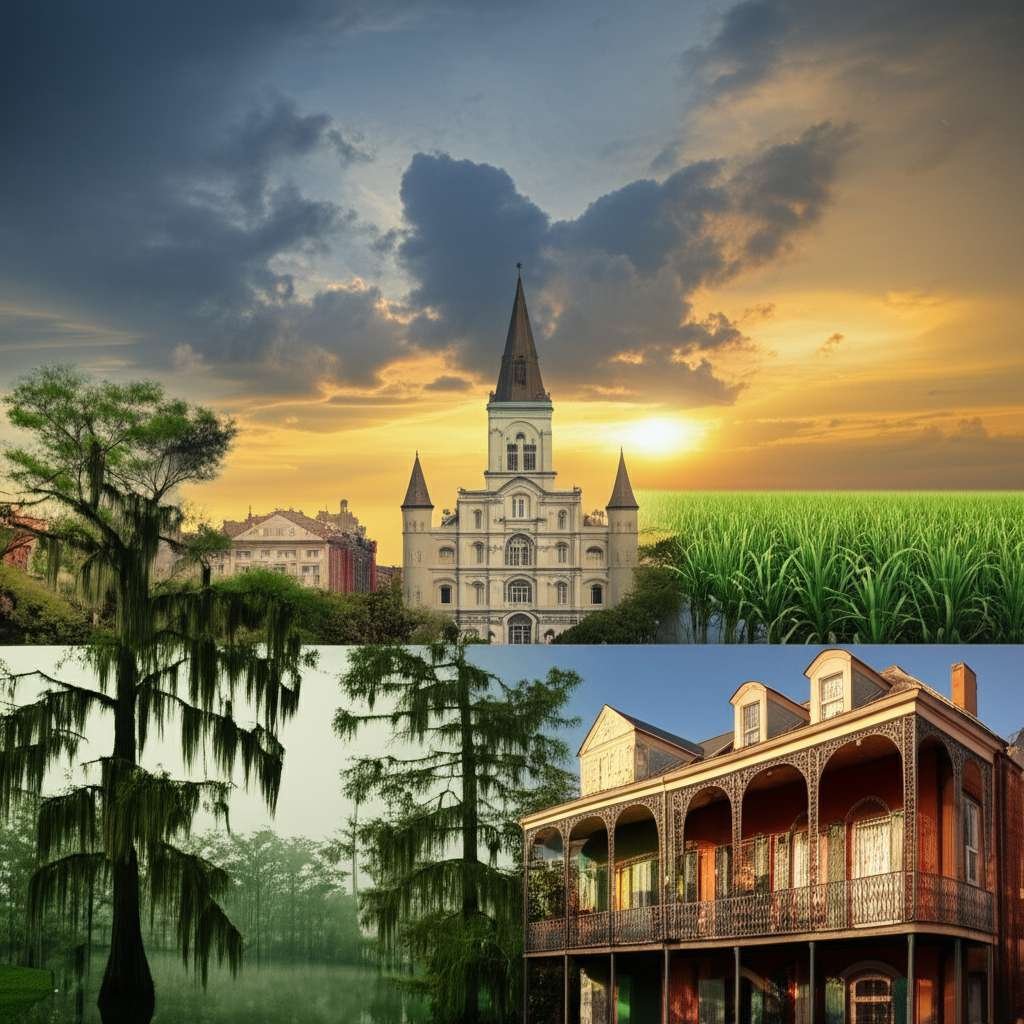 Generate a high-quality, relevant image prompt for an article about: 10 Photography Spots in Louisia