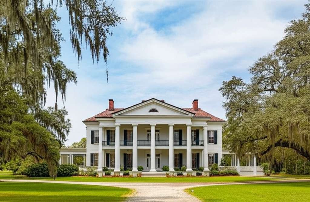 Generate a high-quality, relevant image prompt for an article about: Must-See Louisiana Plantations: