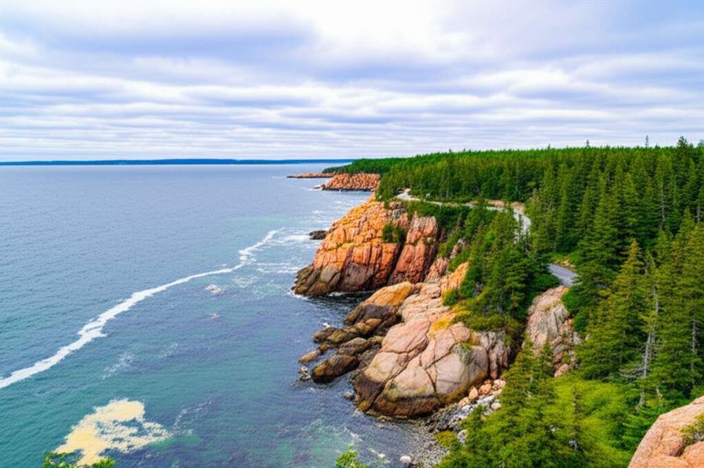 Generate a high-quality, relevant image prompt for an article about: 8 Maine National Parks: Stunnin