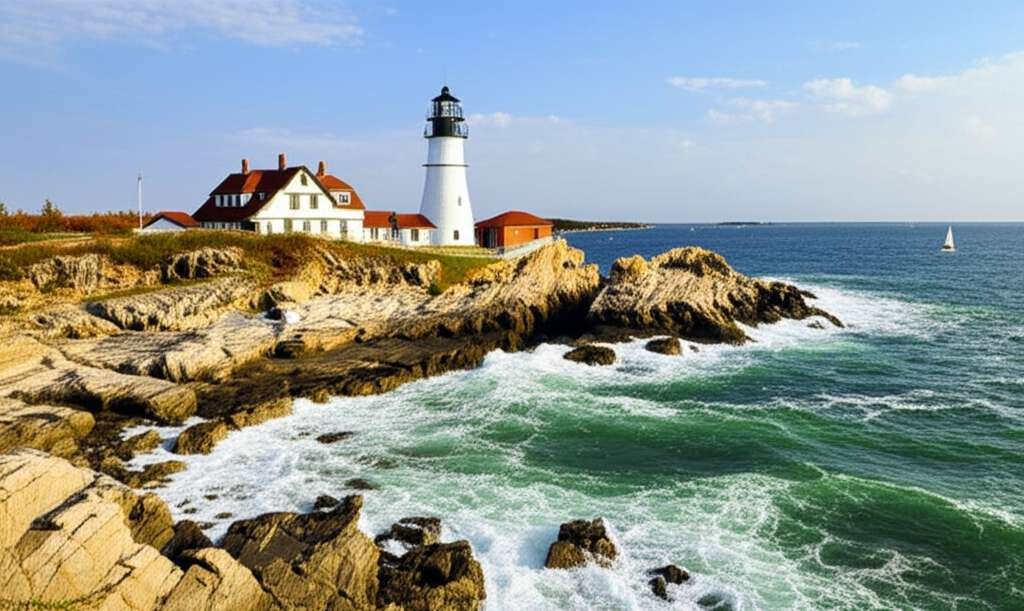 Generate a high-quality, relevant image prompt for an article about: Maine Tourist Attractions: 15 M