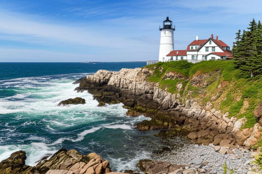 Generate a high-quality, relevant image prompt for an article about: 10 Weekend Getaways In Maine: A