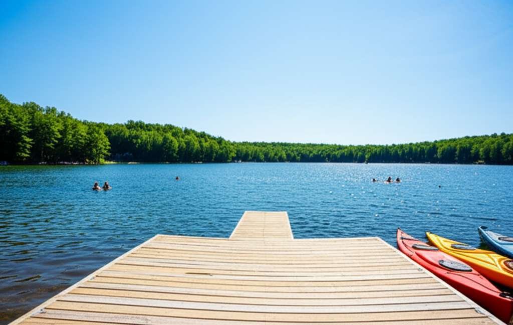 Generate a high-quality, relevant image prompt for an article about: 6 Lakes in Maryland: Stunning S