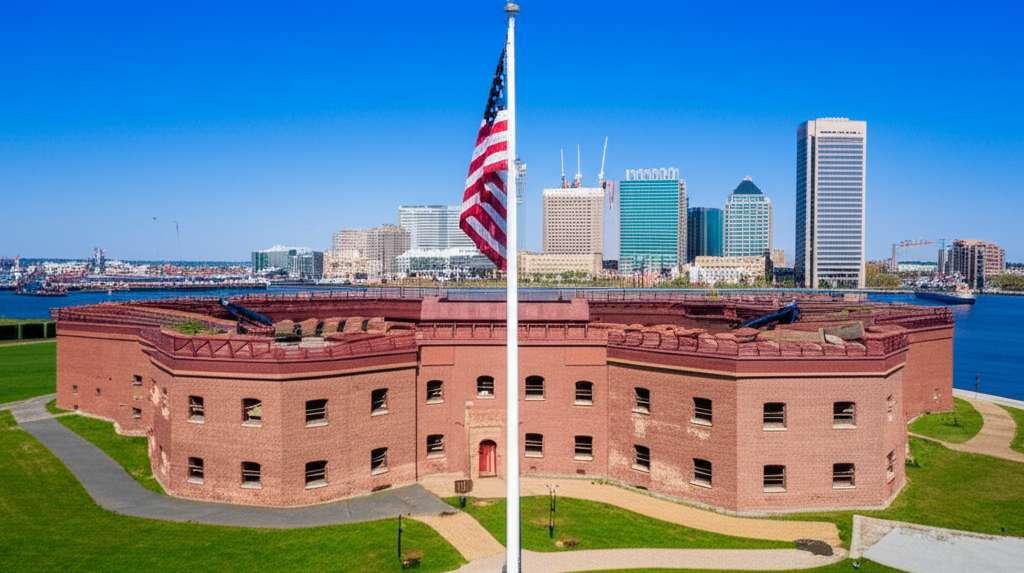 Generate a high-quality, relevant image prompt for an article about: 10 Historic Sites in Maryland: