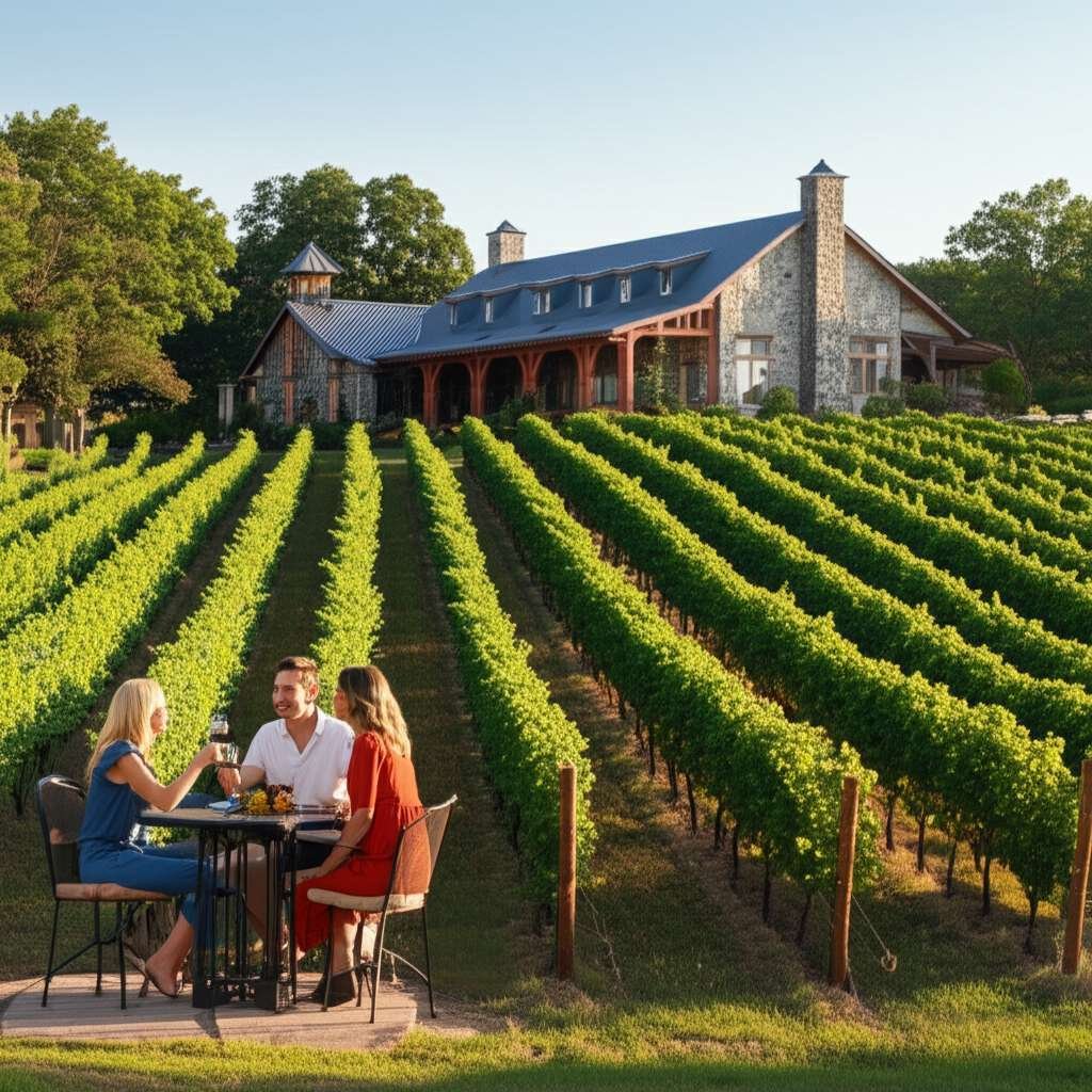 Generate a high-quality, relevant image prompt for an article about: 6 Wineries In Maryland: Amazing