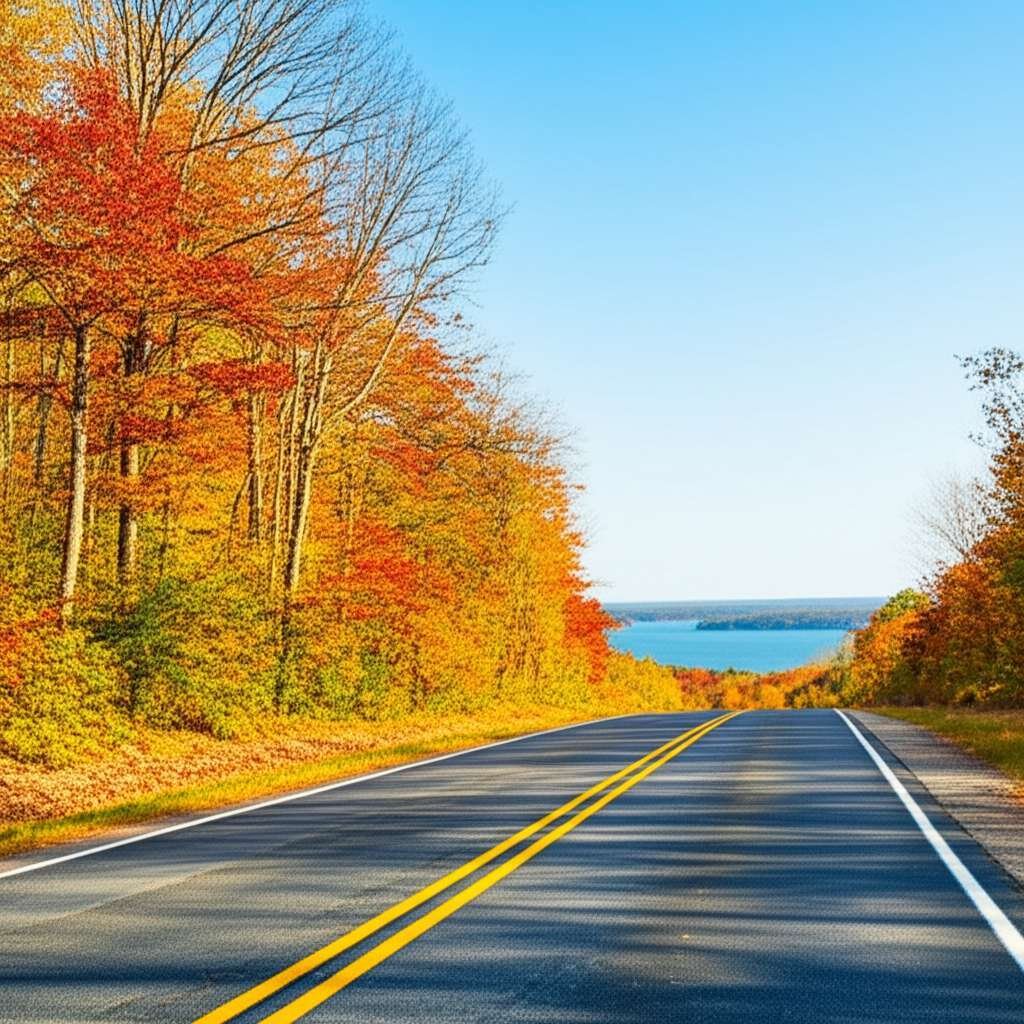 Generate a high-quality, relevant image prompt for an article about: 10 Road Trips In Maryland: Amaz