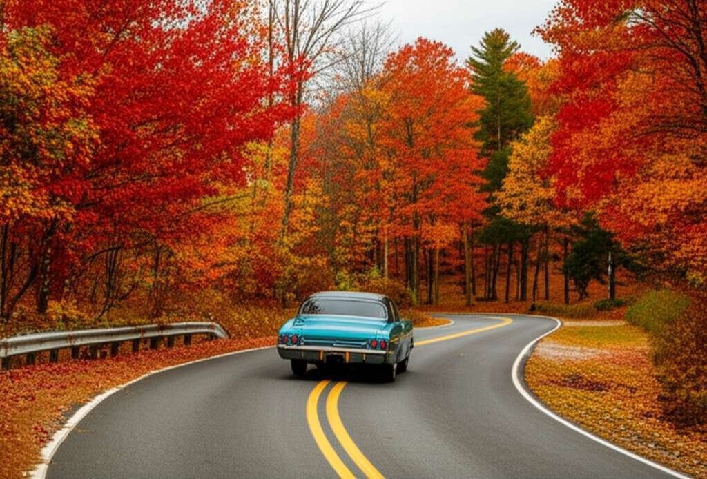 Generate a high-quality, relevant image prompt for an article about: 10 Road Trips In Maryland: Amaz