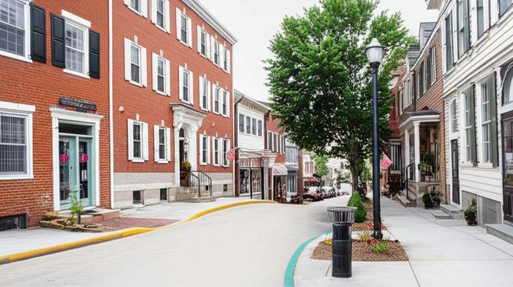 Generate a high-quality, relevant image prompt for an article about: 10 Small Towns In Maryland: Ama