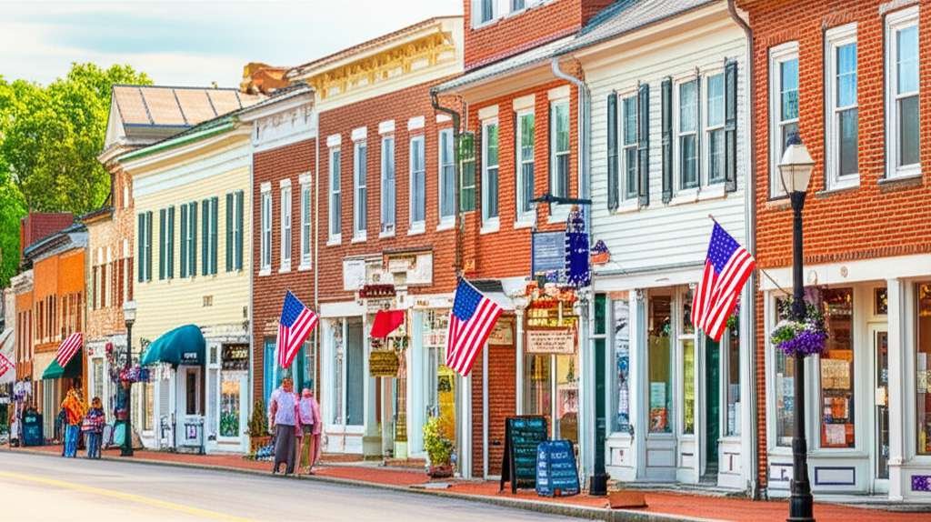 Generate a high-quality, relevant image prompt for an article about: 10 Small Towns In Maryland: Ama
