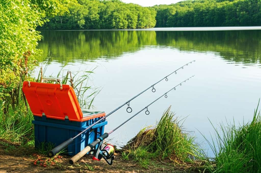 Generate a high-quality, relevant image prompt for an article about: 7 Fishing Spots in Maryland: Un