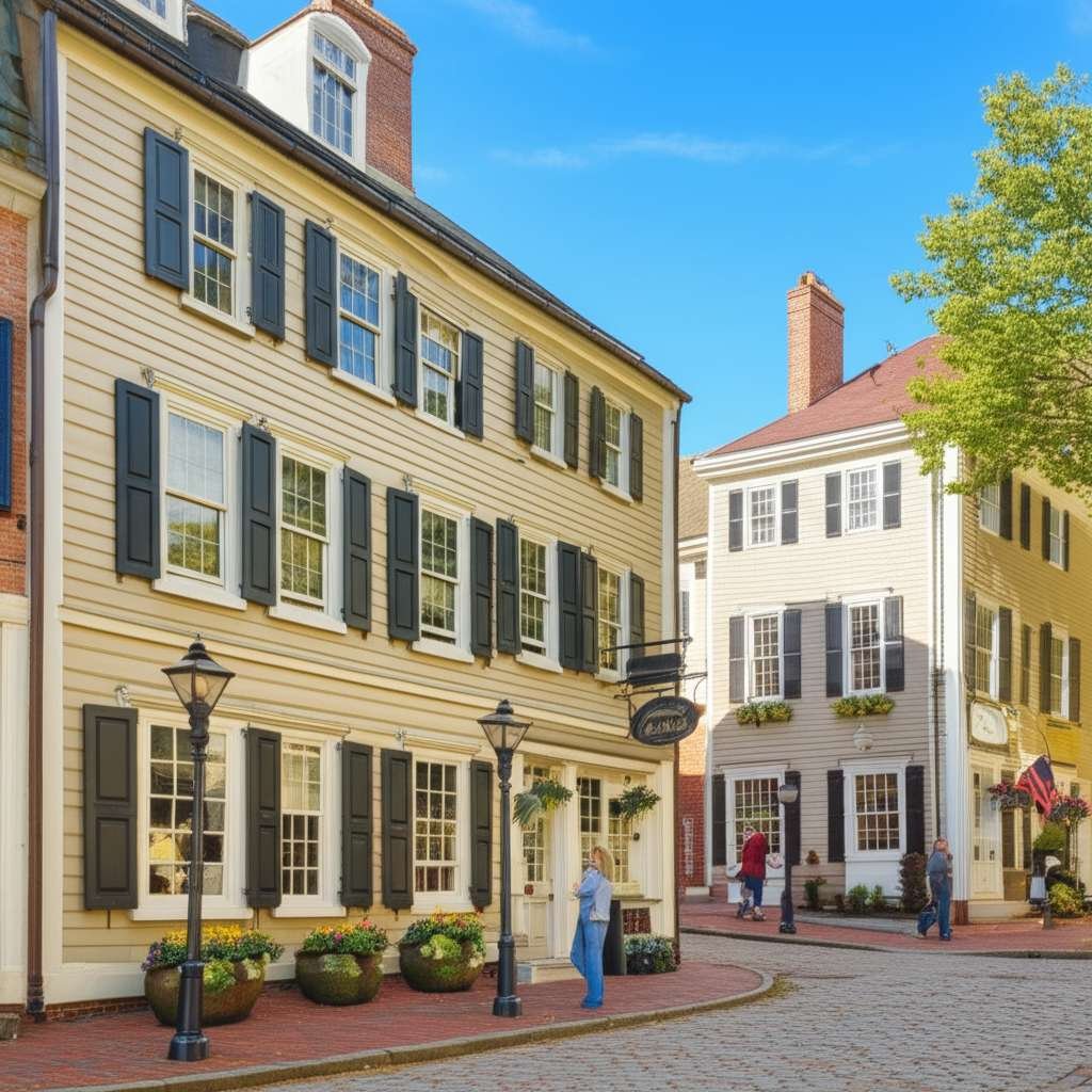 Generate a high-quality, relevant image prompt for an article about: 9 Historic Towns In Maryland: A