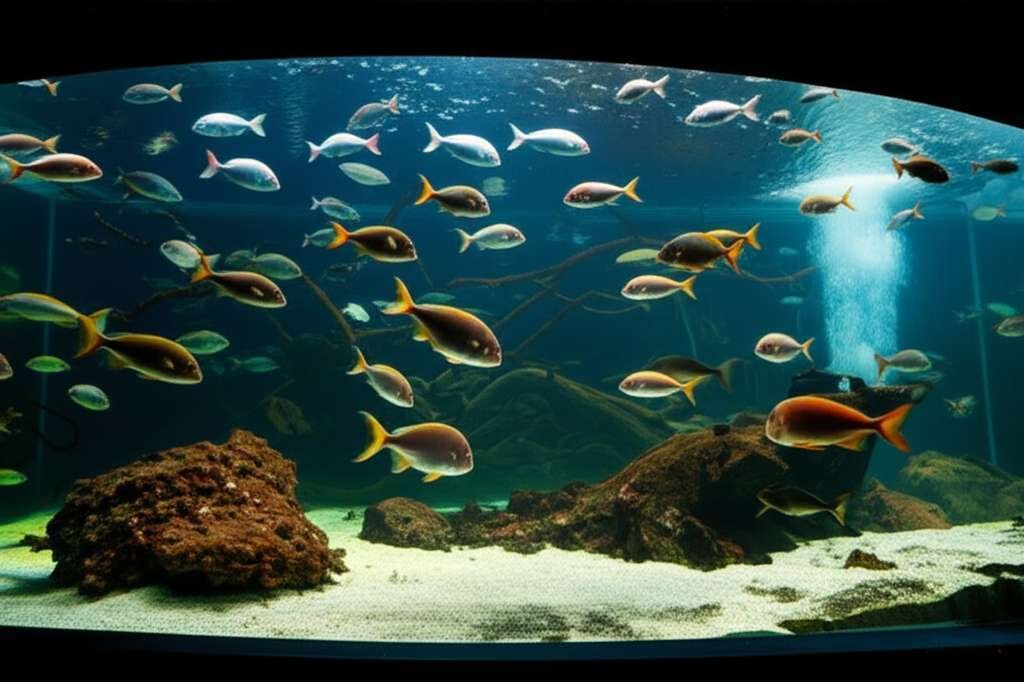 Generate a high-quality, relevant image prompt for an article about: 7 Aquariums In Maryland: Amazin