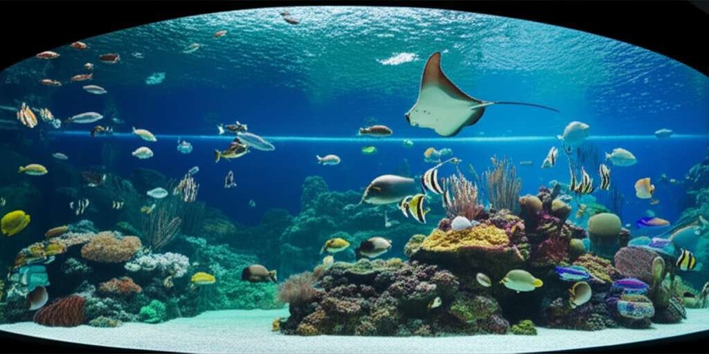 Generate a high-quality, relevant image prompt for an article about: 7 Aquariums in Maryland: Amazin