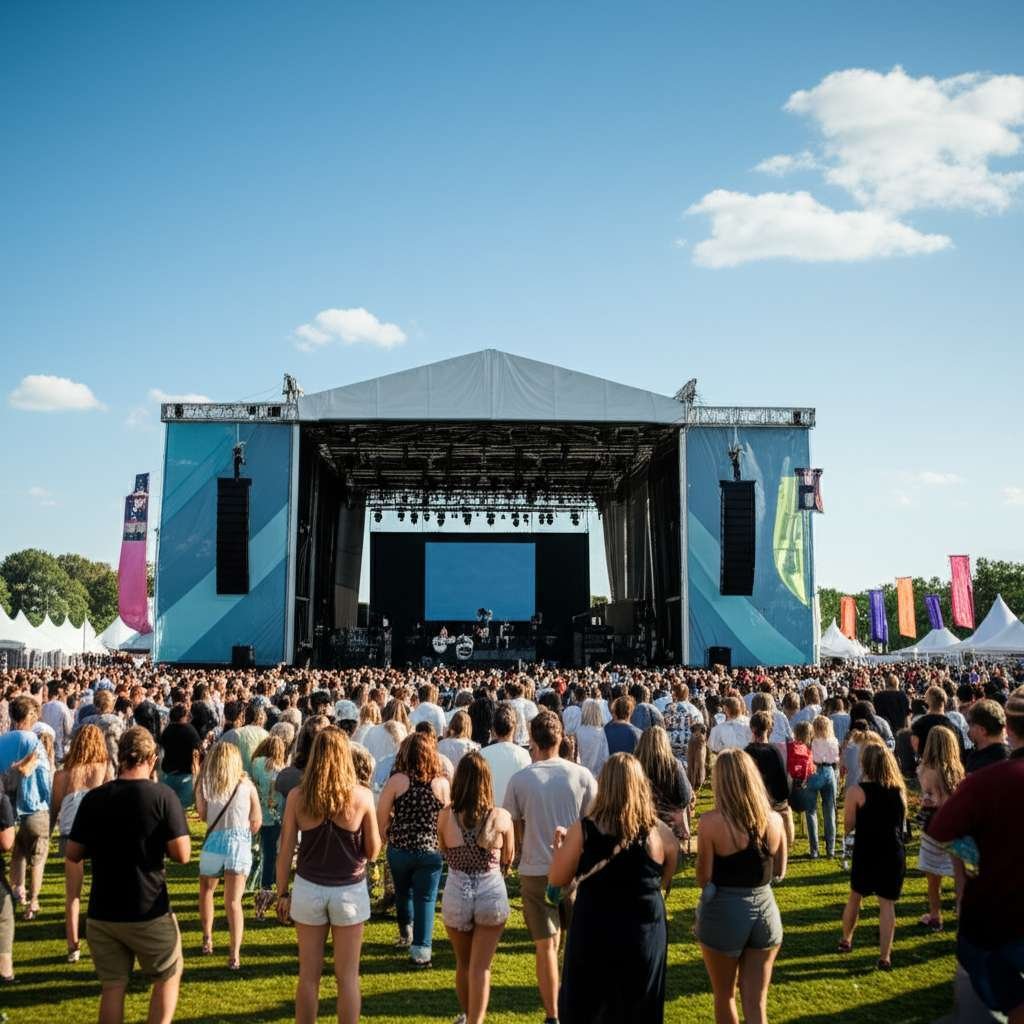 Generate a high-quality, relevant image prompt for an article about: 9 Music Festivals In Maryland: